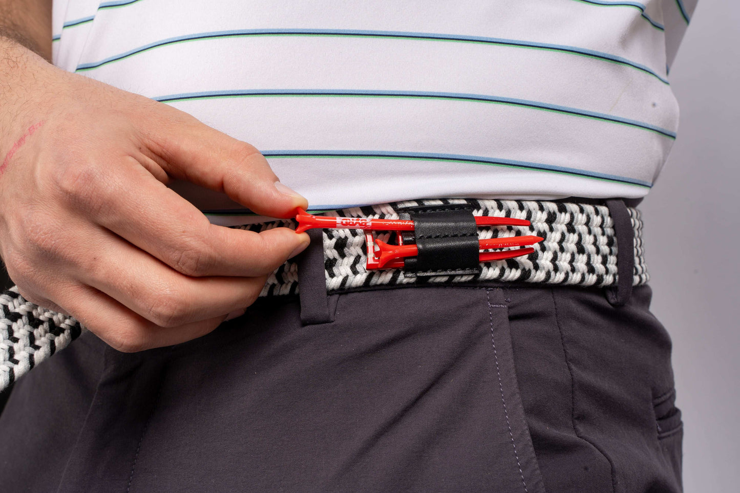 THE BRAIDED BYRD GOLF BELT - Black Capped Chickadee - The Byrd, LLC
