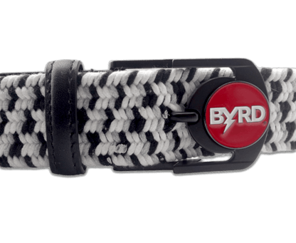 THE BRAIDED BYRD GOLF BELT - Black Capped Chickadee