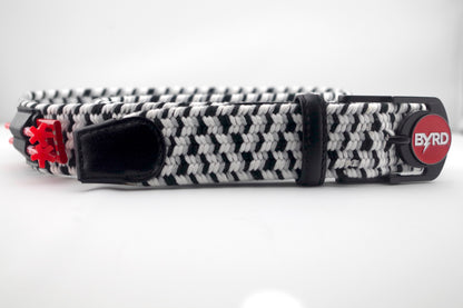 THE BRAIDED BYRD GOLF BELT - BLACK CAPPED CHICKADEE