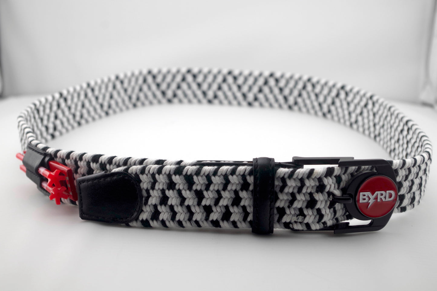 THE BRAIDED BYRD GOLF BELT - BLACK CAPPED CHICKADEE