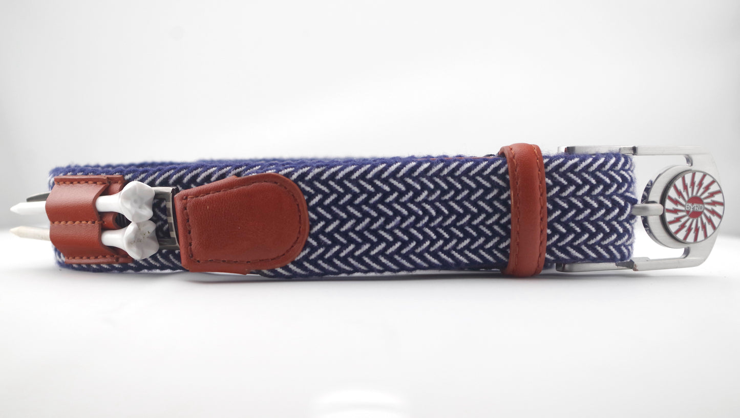 THE BRAIDED BYRD GOLF BELT - MOUNTAIN BLUEBIRD