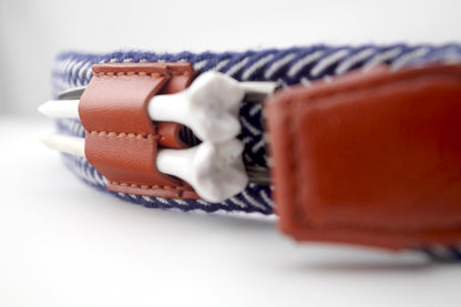 THE BRAIDED BYRD GOLF BELT - MOUNTAIN BLUEBIRD