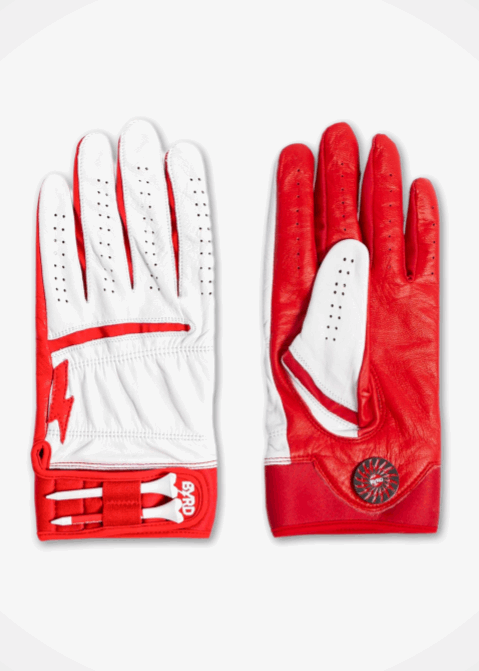 THE BYRD GOLF GLOVE - White/Red - The Byrd, LLC