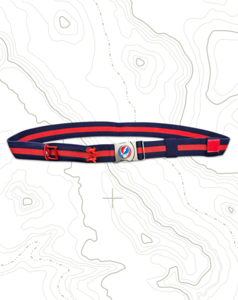 THE BYRD GOLF BELT ✶ Blue / Red Stripe - The Byrd, LLC