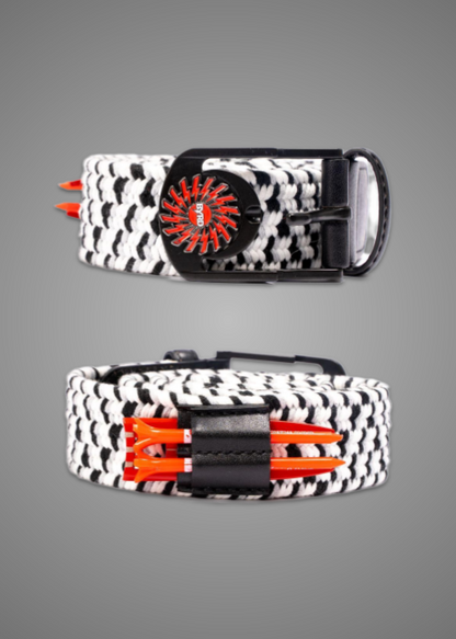 Der Byrd-Gürtel – Wendbarer Golfgürtel für Tees, Marker, Divot-Werkzeug und Handschuh