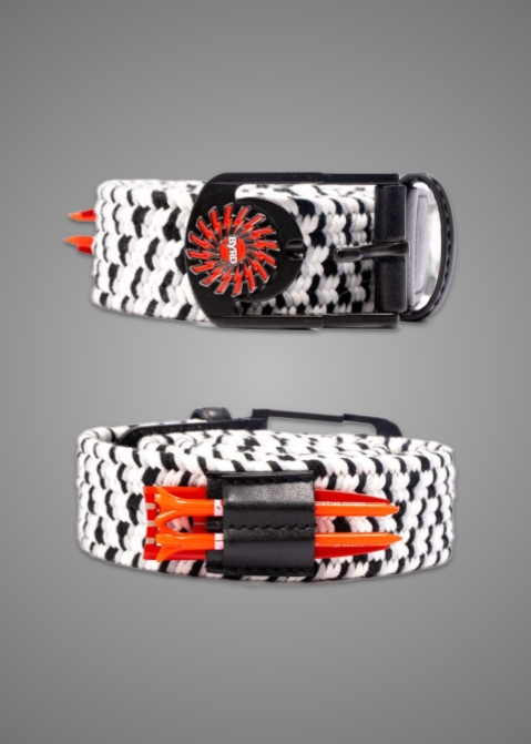 Der Byrd-Gürtel – Wendbarer Golfgürtel für Tees, Marker, Divot-Werkzeug und Handschuh