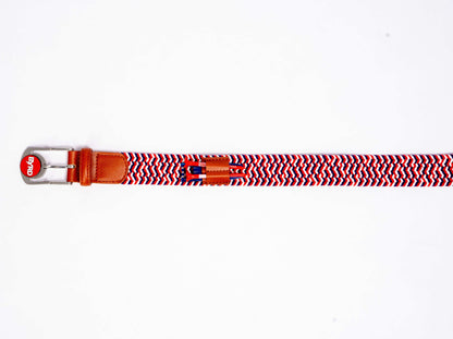 THE BRAIDED BYRD GOLF BELT - Red & White Bluebyrd - The Byrd, LLC