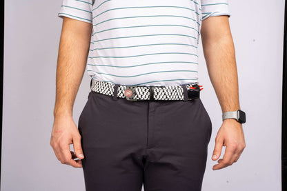 THE BRAIDED BYRD GOLF BELT - Black Capped Chickadee - The Byrd, LLC