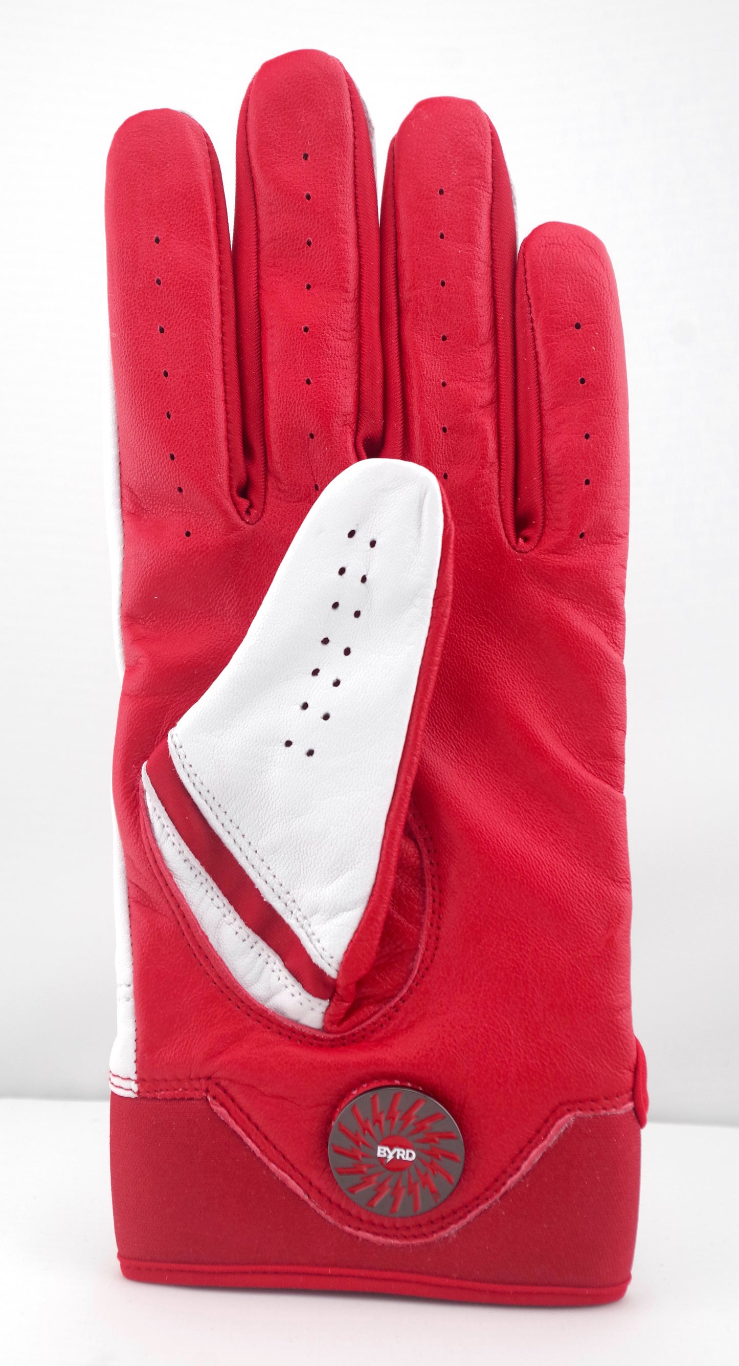 THE BYRD GOLF GLOVE - WHITE / RED