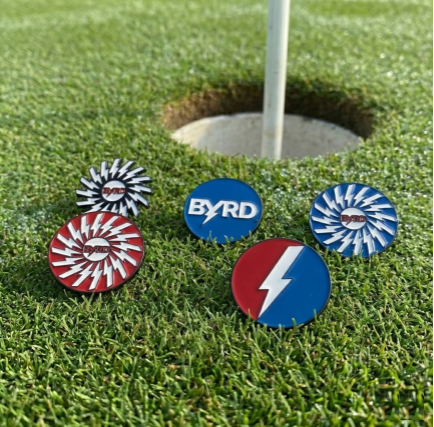 RED, WHITE & BLUE BYRD BALL MARKERS - The Byrd, LLC