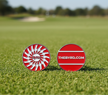 RED, WHITE & BLUE BYRD BALL MARKERS - The Byrd, LLC