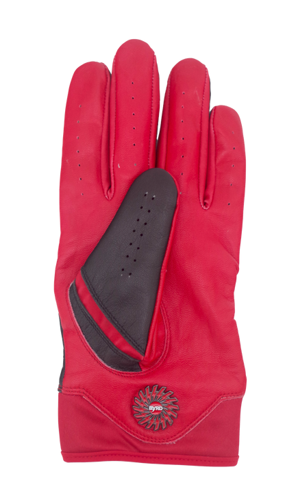 THE BYRD GOLF GLOVE - BLACK / RED