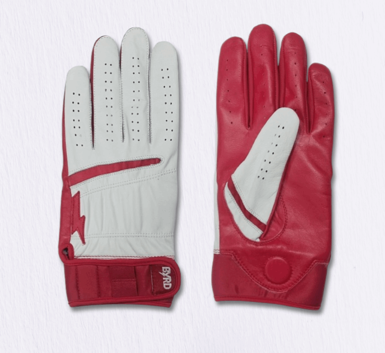 THE BYRD GOLF GLOVE - White/Red - The Byrd, LLC