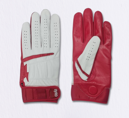 THE BYRD GOLF GLOVE - WHITE / RED