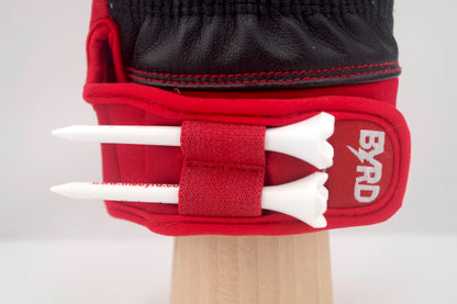 THE BYRD GOLF GLOVE - BLACK / RED