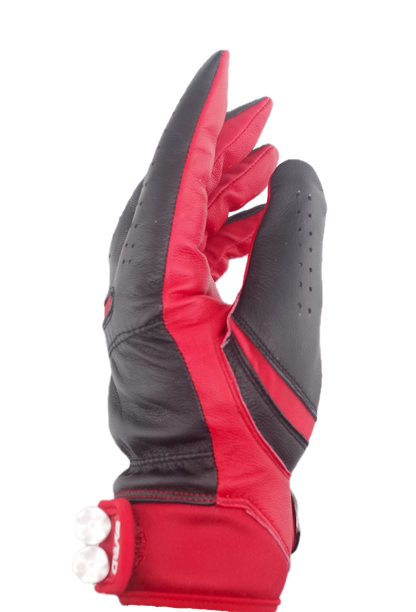 THE BYRD GOLF GLOVE - BLACK / RED