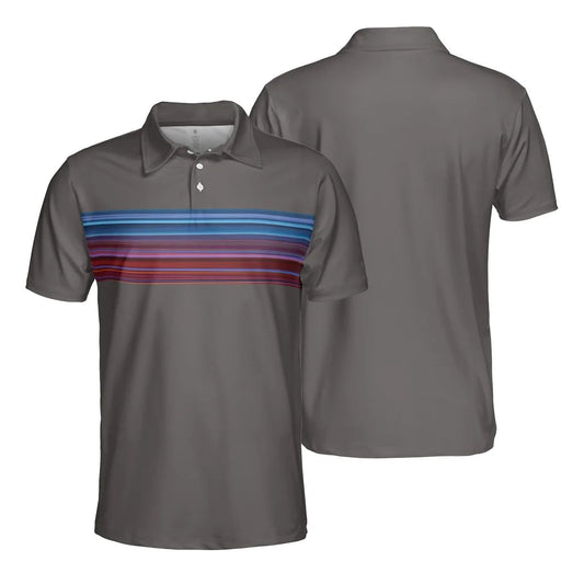 The Grey Gertrude - Men's Performance Polo With Stripes