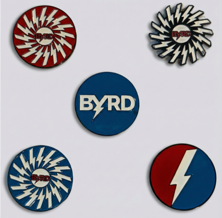 RED, WHITE & BLUE BYRD BALL MARKERS - The Byrd, LLC